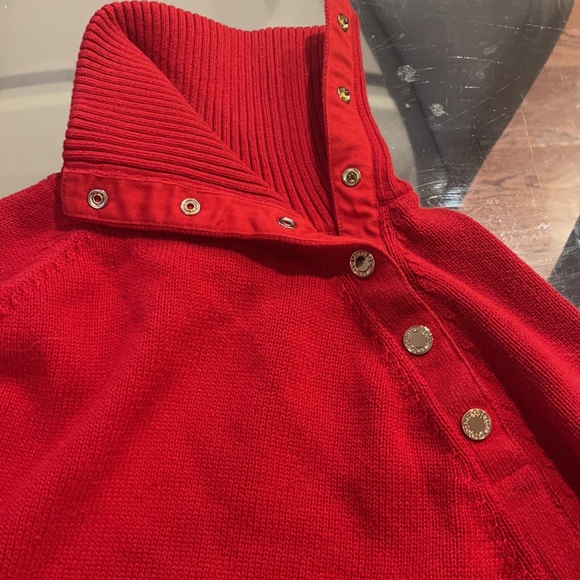 Ralph Lauren Xl Red Gold button Turtleneck - Picture 2 of 5